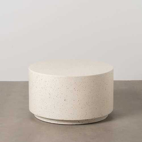 MESA CENTRO BLANCO FIBRA DE MAGNESIO 70 X 70 X 40 CM