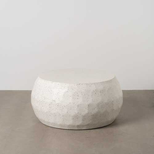 MESA CENTRO BEIGE CEMENTO 92 X 92 X 45 CM