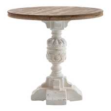 MESITA BLANCO-NATURAL 80 X 80 X 76 CM MESITA BLANCO-NATURAL 80 X 80 X 76 CM