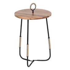 MESA AUXILIAR NATURAL-NEGRO 40,50 X 40,50 X 66 CM