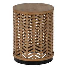 MESITA NATURAL MADERA / METAL 39 X 39 X 51,50 CM