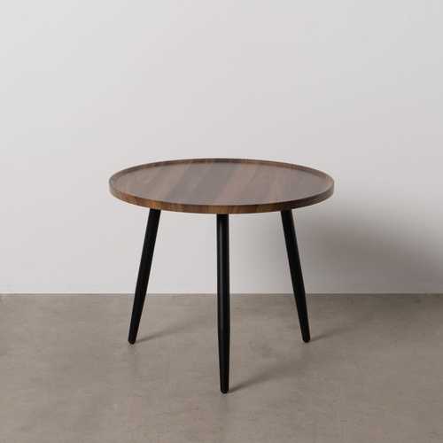 MESA AUXILIAR MARRÓN DM-METAL SALÓN 60 X 60 X 49,50 CM