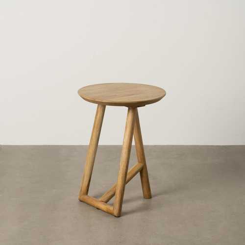 MESA AUXILIAR NATURAL MADERA DE MANGO 40 X 40 X 55 CM