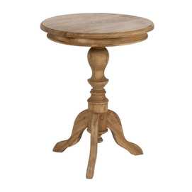 MESA AUXILIAR NATURAL MADERA MINDI SALÓN 50 X 50 X 64 CM