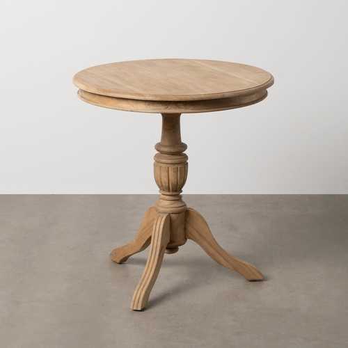 MESA AUXILIAR NATURAL MADERA MINDI SALÓN 70 X 70 X 77 CM