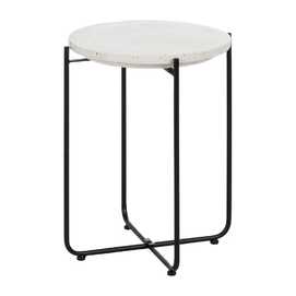 MESA AUXILIAR BEIGE-NEGRO MAGNESIO 40 X 40 X 55,25 CM