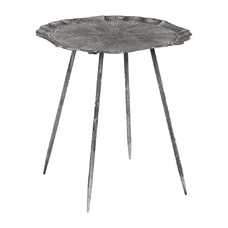 MESITA GRIS METAL 55 X 55 X 61 CM MESITA GRIS METAL 55 X 55 X 61 CM