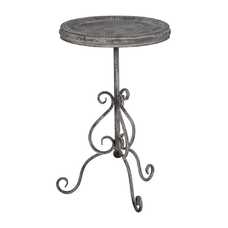 MESITA GRIS METAL 45,50 X 45,50 X 73,50 CM MESITA GRIS METAL 45,50 X 45,50 X 73,50 CM