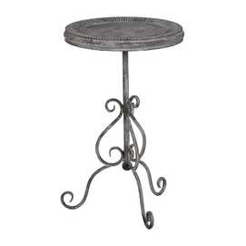 MESITA GRIS METAL 45,50 X 45,50 X 73,50 CM