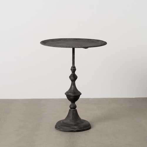 MESITA GRIS OSCURO METAL 54,50 X 54,50 X 70,50 CM