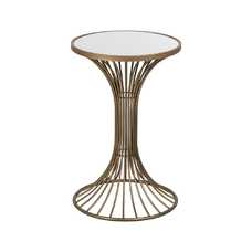 MESITA ORO METAL-MÁRMOL 42 X 42 X 65 CM