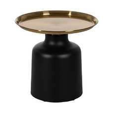 MESITA NEGRO-DORADO METAL DECORACIÓN 19 X 19 X 47,50 CM MESITA NEGRO-DORADO METAL DECORACIÓN 19 X 19 X 47,50 CM