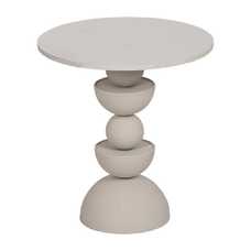 MESITA BLANCO METAL-MÁRMOL 45,50 X 45,50 X 50 CM MESITA BLANCO METAL-MÁRMOL 45,50 X 45,50 X 50 CM