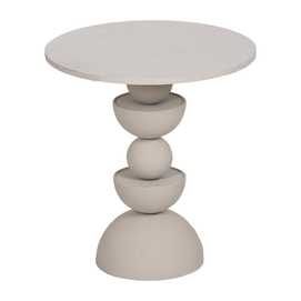 MESITA BLANCO METAL-MÁRMOL 45,50 X 45,50 X 50 CM