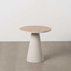 MESITA NATURAL-BLANCO DM-METAL 51 X 51 X 53 CM MESITA NATURAL-BLANCO DM-METAL 51 X 51 X 53 CM