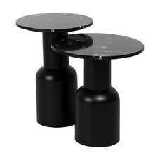 MESITA NEGRO METAL-MÁRMOL 45 X 45 X 46 CM MESITA NEGRO METAL-MÁRMOL 45 X 45 X 46 CM