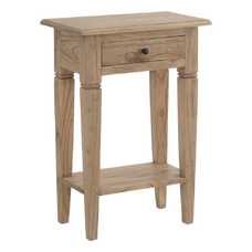 MESITA NATURAL MADERA MINDI DORMITORIO 50 X 32 X 72 CM