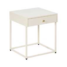 MESITA CREMA ACERO 43 X 41 X 50 CM MESITA CREMA ACERO 43 X 41 X 50 CM