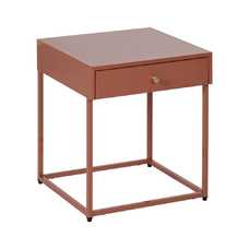 MESITA TERRACOTA ACERO 43 X 41 X 50 CM MESITA TERRACOTA ACERO 43 X 41 X 50 CM