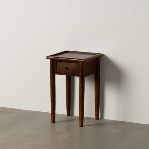 MESITA MARRÓN MADERA DE MANGO DORMITORIO 35 X 35 X 55 CM