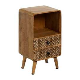 MESITA NATURAL MADERA DE MANGO 29,50 X 25,50 X 53 CM