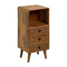 MESITA NATURAL MADERA DE MANGO 29,50 X 25,50 X 64 CM