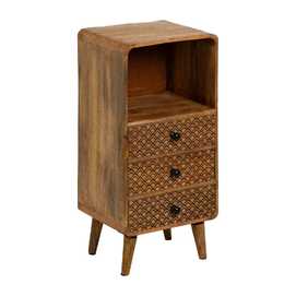 MESITA NATURAL MADERA DE MANGO 29,50 X 25,50 X 64 CM