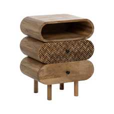 MESITA NATURAL MADERA DE MANGO 45 X 33 X 57 CM