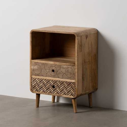 MESITA NATURAL MADERA DE MANGO 45 X 31 X 63,50 CM