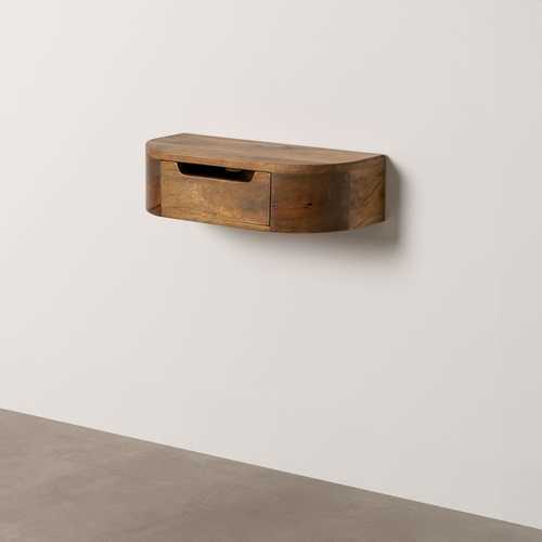 MESITA FLOTANTE MIEL MADERA DE MANGO 50 X 20 X 13 CM