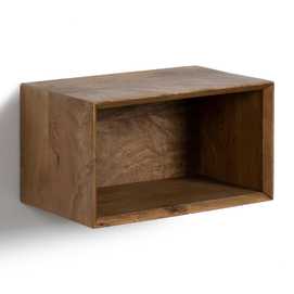 MESITA FLOTANTE MIEL MADERA DE MANGO 40 X 25 X 22 CM