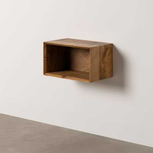 MESITA FLOTANTE MIEL MADERA DE MANGO 40 X 25 X 22 CM