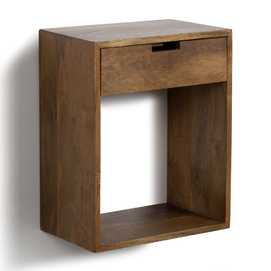 MESITA FLOTANTE MIEL MADERA DE MANGO 40 X 25 X 50 CM