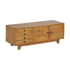 MUEBLE TV NATURAL MADERA MINDI SALÓN 120 X 40 X 45 CM MUEBLE TV NATURAL MADERA MINDI SALÓN 120 X 40 X 45 CM