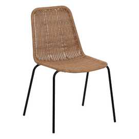 SILLA NATURAL PE-ACERO SALÓN 52 X 57 X 82 CM