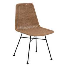 SILLA NATURAL PE-ACERO SALÓN 47 X 59 X 84 CM