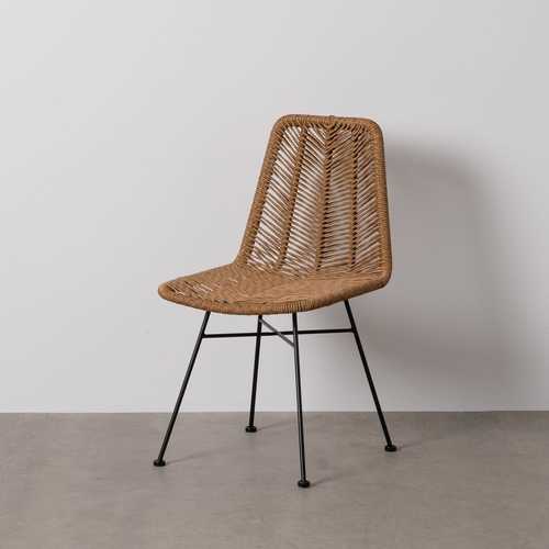 SILLA NATURAL PE-ACERO SALÓN 47 X 57 X 85,50 CM