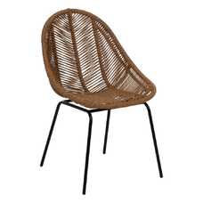 SILLA NATURAL PE-ACERO SALÓN 53,50 X 61 X 85 CM