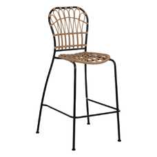 TABURETE NATURAL-NEGRO PE-ACERO SALÓN 60 X 61 X 117 CM