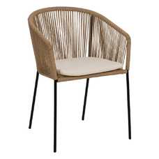 SILLA NATURAL PE-ACERO SALÓN 55 X 54 X 79 CM