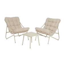 CONJUNTO JARDÍN BEIGE ACERO EXTERIOR 1 CM