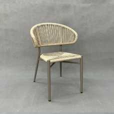 SILLA NATURAL-GRIS PE-ALUMINIO EXTERIOR 56 X 58 X 89 CM SILLA NATURAL-GRIS PE-ALUMINIO EXTERIOR 56 X 58 X 89 CM