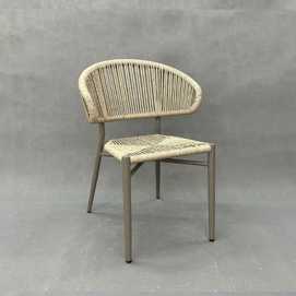 SILLA NATURAL-GRIS PE-ALUMINIO EXTERIOR 56 X 58 X 89 CM