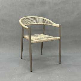 SILLA NATURAL-GRIS PE-ALUMINIO EXTERIOR 57,50 X 56 X 74 CM