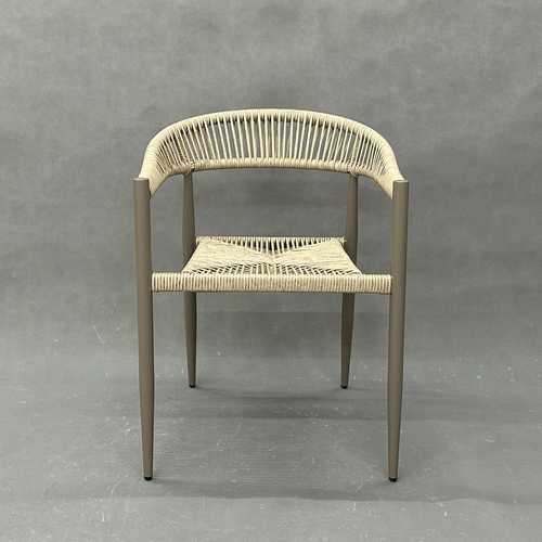 SILLA NATURAL-GRIS PE-ALUMINIO EXTERIOR 57,50 X 56 X 74 CM