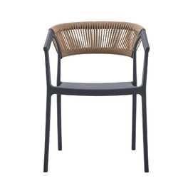SILLA NATURAL-NEGRO 56 X 52 X 76 CM