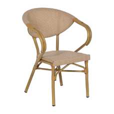 SILLA BEIGE ALUMINIO-TEXTILENO EXTERIOR 57 X 58,50 X 82 CM