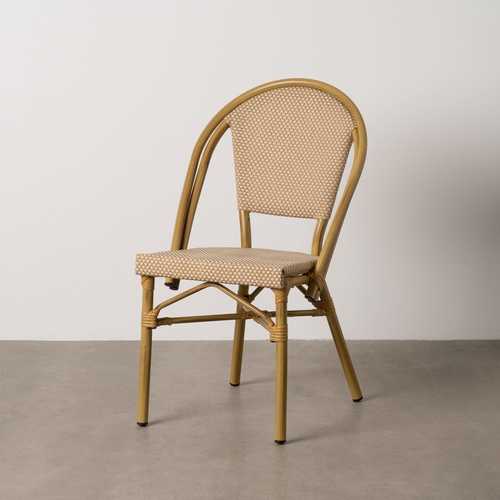 SILLA BEIGE ALUMINIO-TEXTILENO EXTERIOR 50 X 54 X 85 CM