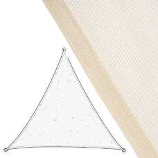 VELA SOMBREO TRIANGULAR HDPE BEIGE 5 X 5 X 5 M