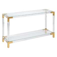 CONSOLA ORO-TRANSPARENTE 130 X 40,50 X 78,50 CM